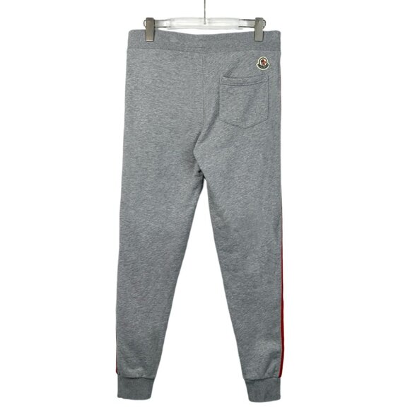 Moncler Gray Side Stripe Logo Patch Casual Pants Size S - Picture 2 of 8